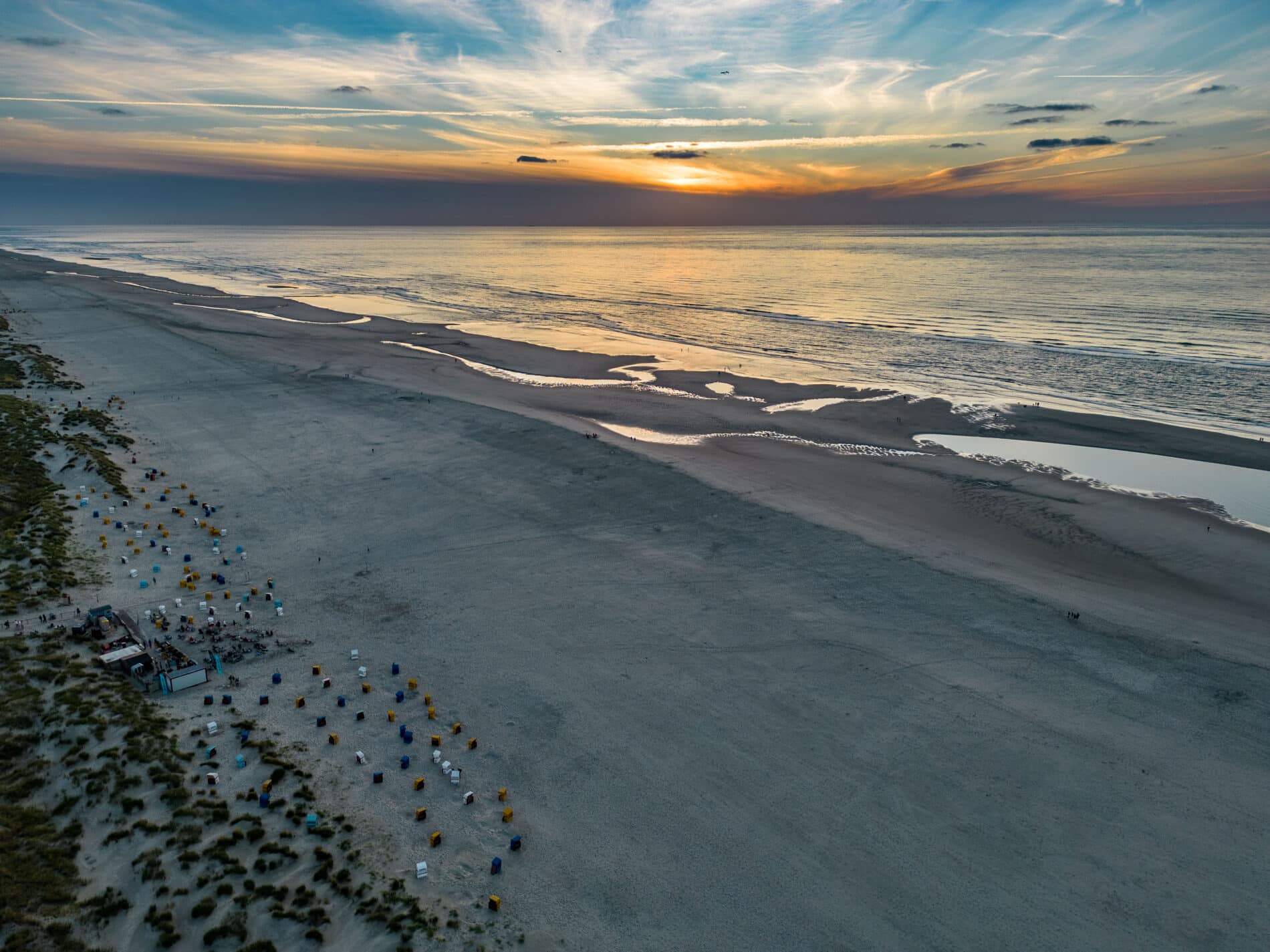 Sonnenuntergang am Strand auf Juist - Goldene Stunde